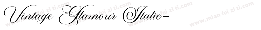 Vintage Glamour Italic字体转换